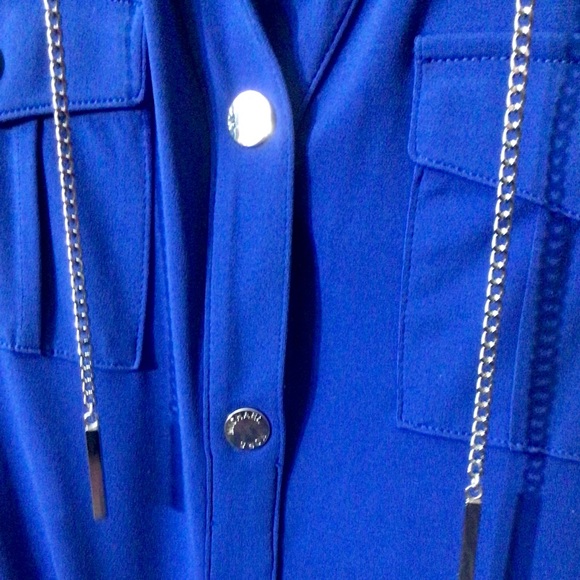 MICHEAL KORS beautiful royal blue shirt dress. - Picture 8 of 14